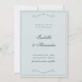 Vintage Royal Swan Princess Fairytale Wedding  セーブザデート (裏面)