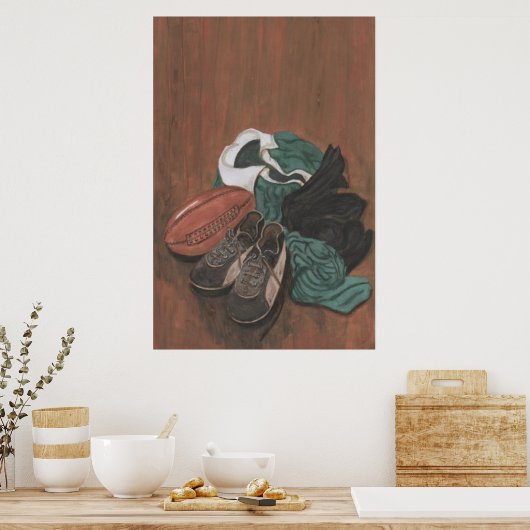 Vintage Rugby ポスター (キッチン)