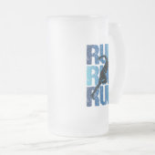 Vintage Runner - Run Run Run フロストグラスビールジョッキ (正面右)