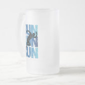 Vintage Runner - Run Run Run フロストグラスビールジョッキ (正面左)