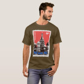 Vintage Russia Postage Stamp Shirt Tシャツ (正面フル)