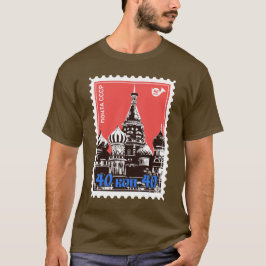 Vintage Russia Postage Stamp Shirt Tシャツ