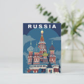 Vintage Russia Retro Cathedral Domes  ポストカード (スタンド正面)