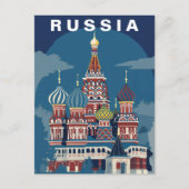 Vintage Russia Retro Cathedral Domes  ポストカード (正面)