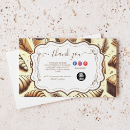 Vintage Rustic Bakery サンキューカード