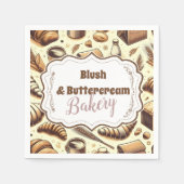 Vintage Rustic Bakery スタンダードカクテルナプキン (正面)