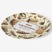 Vintage Rustic Bakery ペーパープレート (アングル)