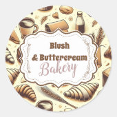 Vintage Rustic Bakery ラウンドシール (正面)