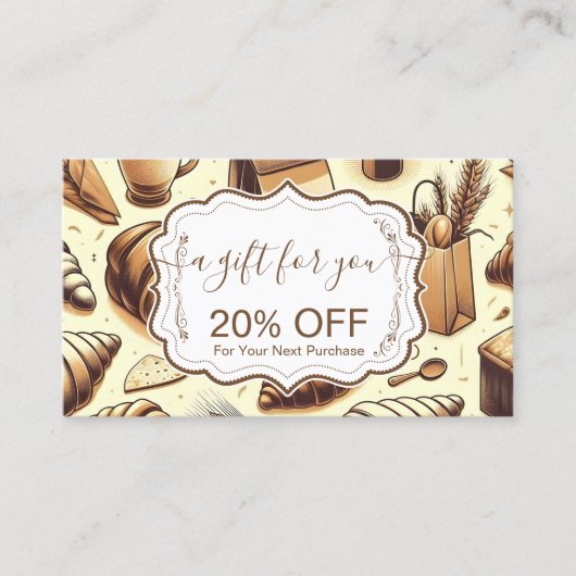 Vintage Rustic Bakery 割引カード (正面)