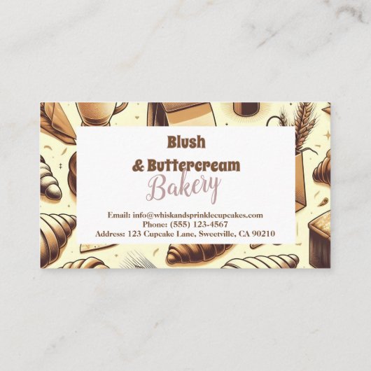 Vintage Rustic Bakery 名刺 (裏面)