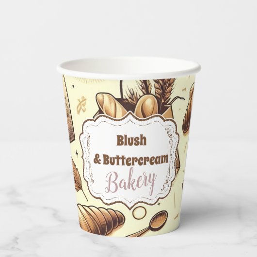 Vintage Rustic Bakery 紙コップ (裏面)