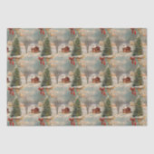 Vintage Rustic Christmas Holiday 薄葉紙 (正面)