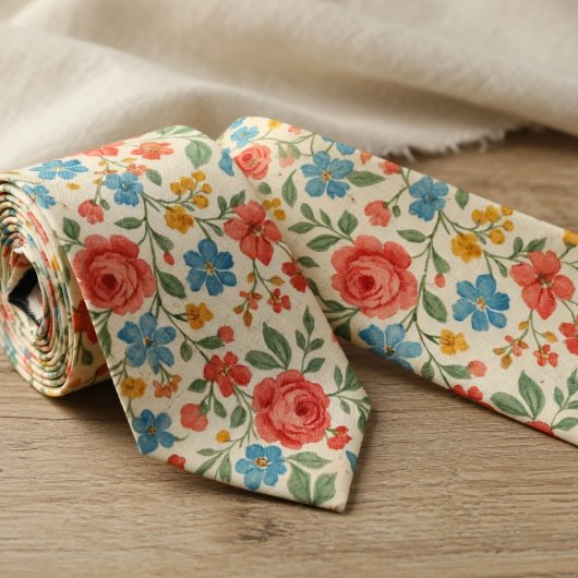 Vintage Rustic Floral  ネクタイ