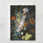 Vintage rustic floral bouquet art birthday 招待状 (裏面)