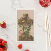Vintage Rustic Floral Cross, Easter Card, (インサイチュ)