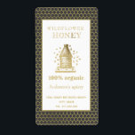 Vintage rustic gold beehive honey jar ラベル<br><div class="desc">Vintage rustic gold beehive  honey jar label design.</div>