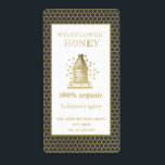 Vintage rustic gold beehive honey jar ラベル<br><div class="desc">Vintage rustic gold beehive  honey jar label design.</div>