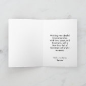 Vintage Rustic Merry Christmas Snowman  カード (内部)