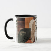 Vintage Rustic Mug - Personalized Earthy Abstract  マグカップ (左)