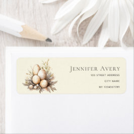 Vintage Rustic Personalized Easter ラベル