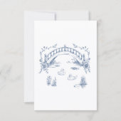 vintage rustic Swans Romantic Wedding Response  出欠カード (裏面)