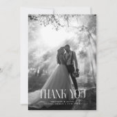 Vintage Rustic Wedding Photo サンキューカード (正面)