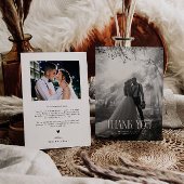 Vintage Rustic Wedding Photo サンキューカード