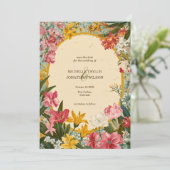 Vintage Rustic Wildflower Cottagecore 招待状 (スタンド正面)