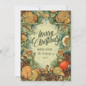 Vintage Rustic Woodland Christmas シーズンカード (正面)
