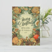 Vintage Rustic Woodland Christmas シーズンカード (スタンド正面)