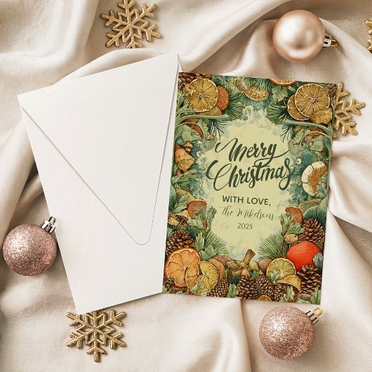 Vintage Rustic Woodland Christmas シーズンカード