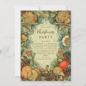 Vintage Rustic Woodland Christmas 招待状 (正面)