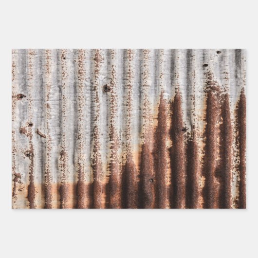Vintage Rusty Metal ラッピングペーパーシート (正面)