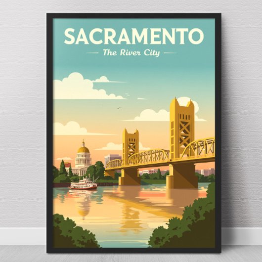 Vintage Sacramento ポスター