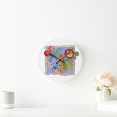 Vintage Safari Animals Clock ラウンド壁時計 (ホーム)