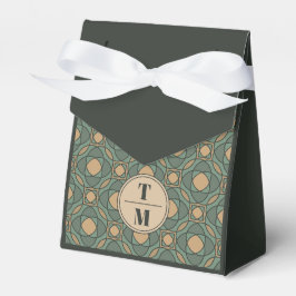 Vintage Sage Green and Gold Geometric Wedding  フェイバーボックス