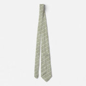 Vintage Sage Green Botanical Stripe ネクタイ (裏面)