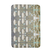 Vintage Sage Green Dragonfly & Lily Art バスマット (正面縦)