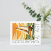 Vintage Sailboat Adventure Retro Nautical  ポストカード (スタンド正面)