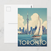 Vintage Sailboat in Toronto Canada Travel ポストカード (正面/裏面)