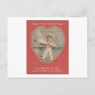 Vintage Sailor Boy Valentine シーズンポストカード