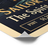 Vintage Sailor's Cask Bourbon Advertising Poster ポスター (角)