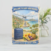 Vintage Saint-Barthélemy Airport / 招待状 (スタンド正面)