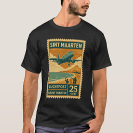 Vintage Saint Maarten Postage Stamp Shirt Tシャツ