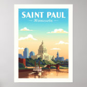Vintage Saint Paul Minnesota ポスター (正面)