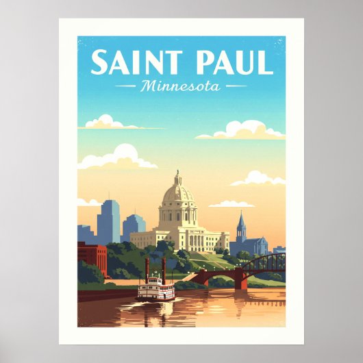 Vintage Saint Paul Minnesota ポスター (正面)