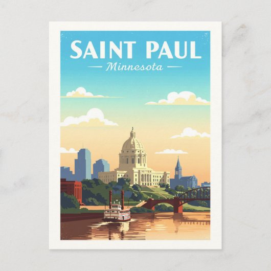 Vintage Saint Paul Minnesota ポストカード (正面)