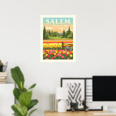 Vintage Salem Oregon ポスター (ホームオフィス)