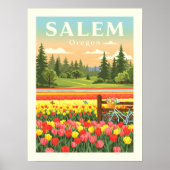 Vintage Salem Oregon ポスター (正面)
