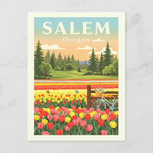 Vintage Salem Oregon ポストカード (正面)